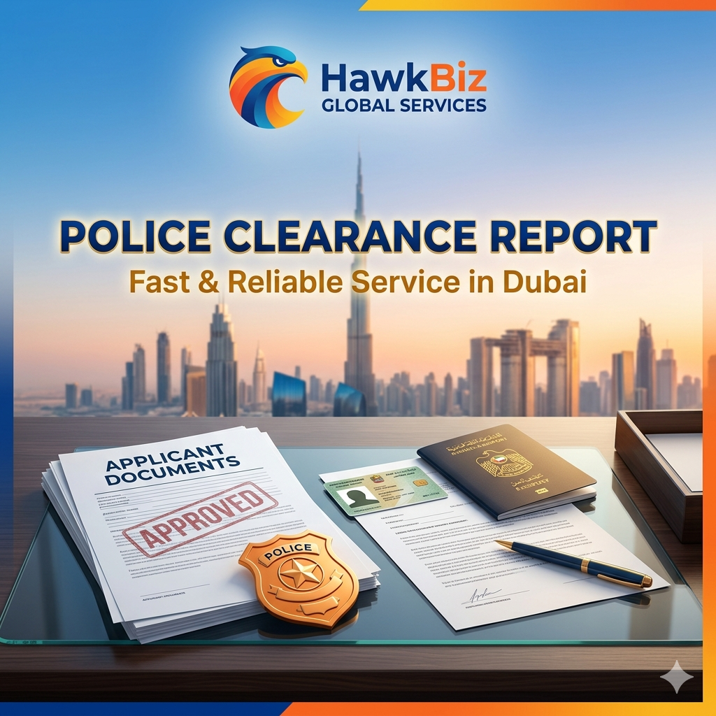 POLICE CLEARANCE REPORT - HAWKBIZ GLOBAL SERVICES - MOI-MINISTRY OF INTERIOR- CRIMINAL CERTIFICATE