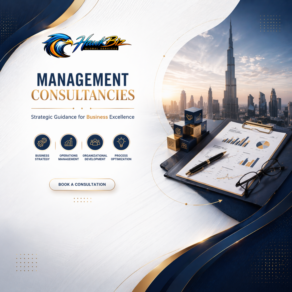 MANAGEMENT CONSULTACY- HAWKBIZ GLOBAL SERVICES - MANAGEMENT -DUBAI-UAE-EVENT MANAGEMENT